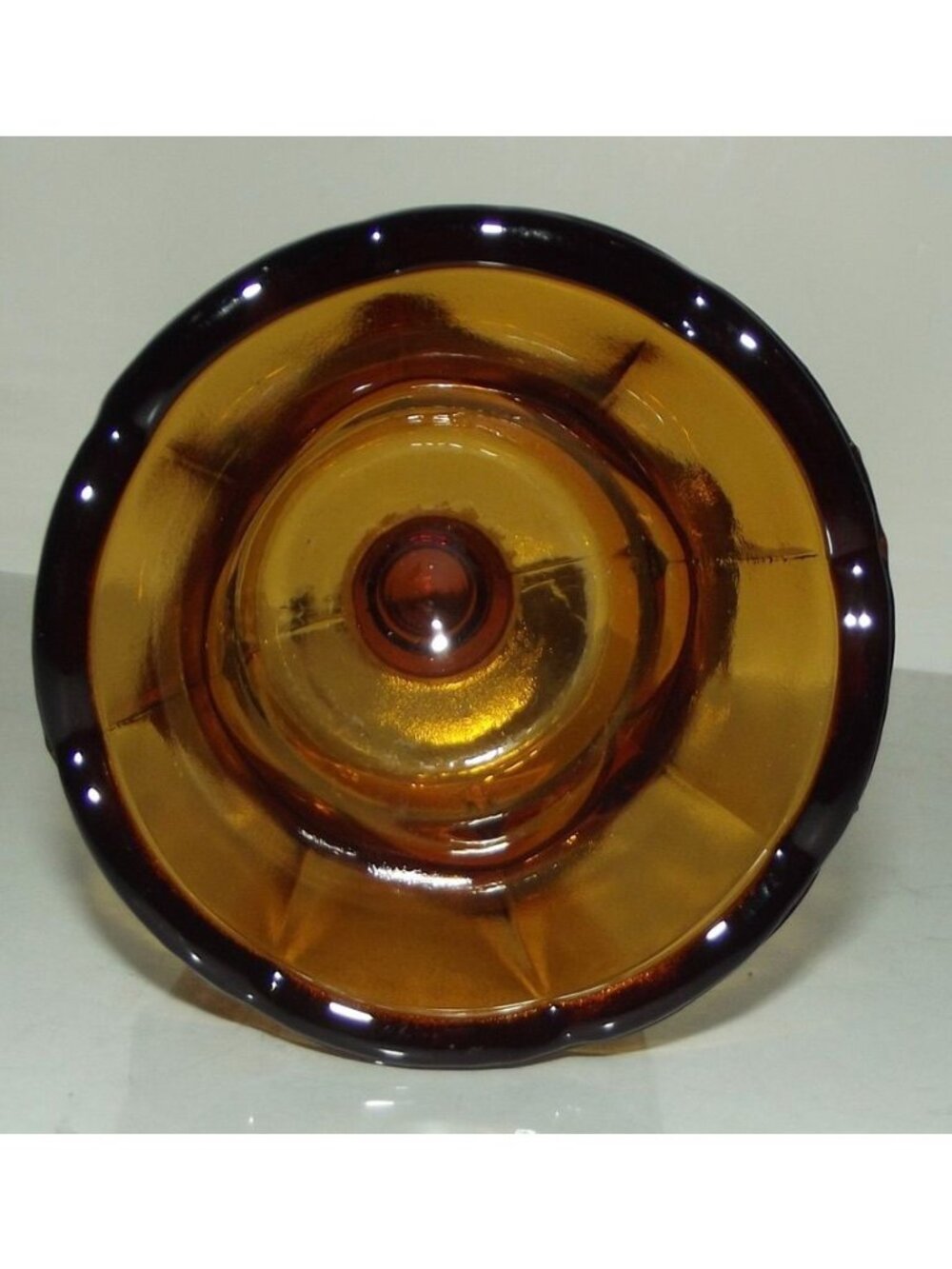 Glass Votive Cup Candle Holder Gold Amber Scalloped Tulip 2-7/8" - Picture 4 of 5